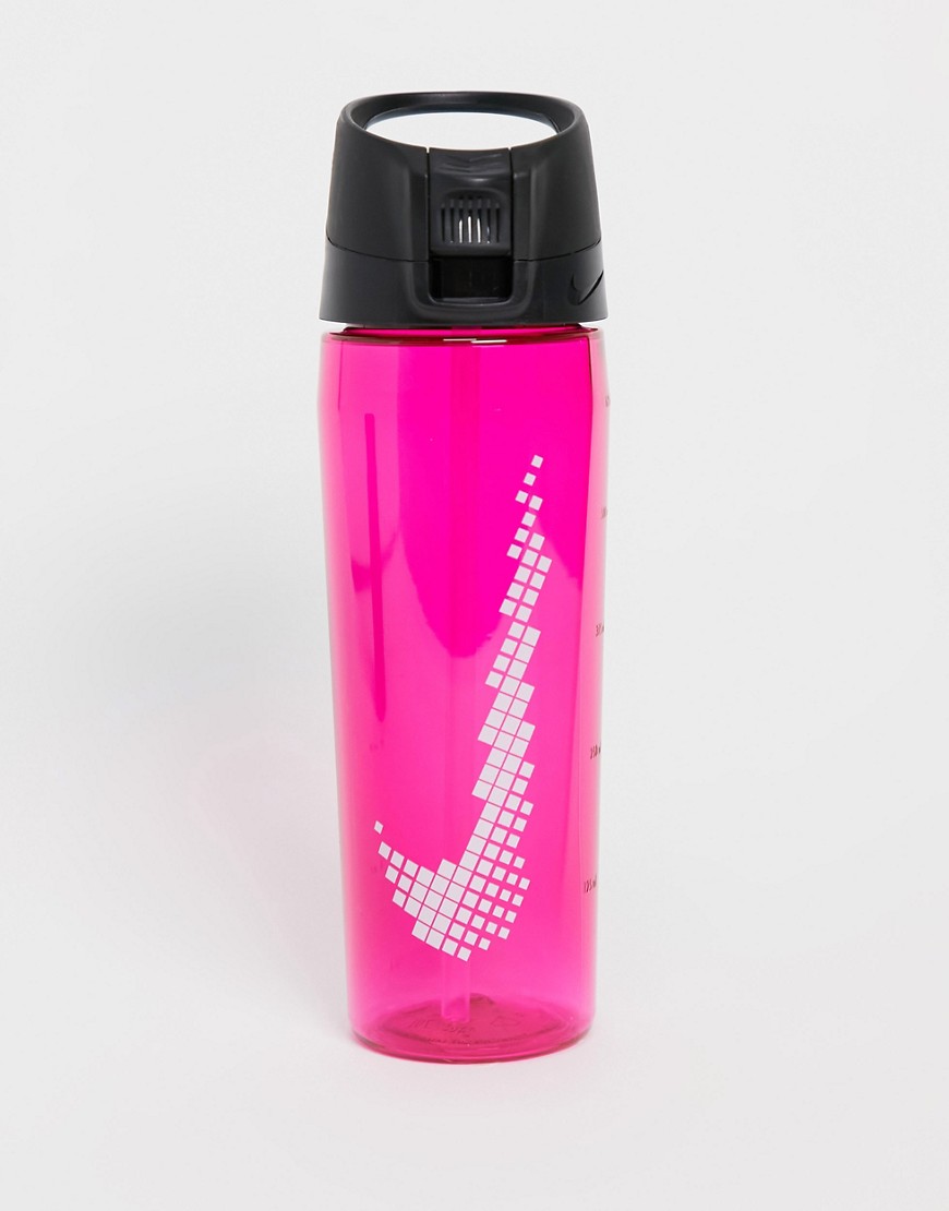 Nike Hypercharge Swoosh straw water bottle in pink 700ml