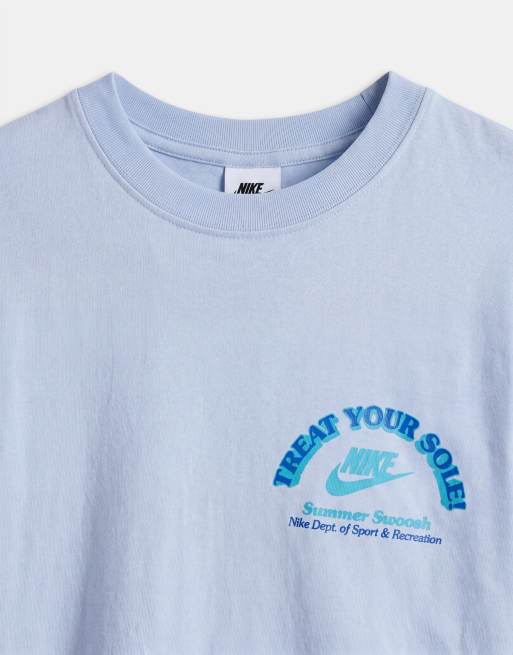 Nike ice cream van graphic back print t-shirt co-ord in light blue, 9 of 9