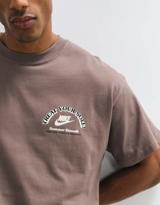 Nike ice cream van graphic back print t-shirt in brown, 3 of 9