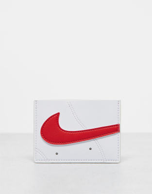 Nike Nike Icon Air Force 1 card wallet in white and red
