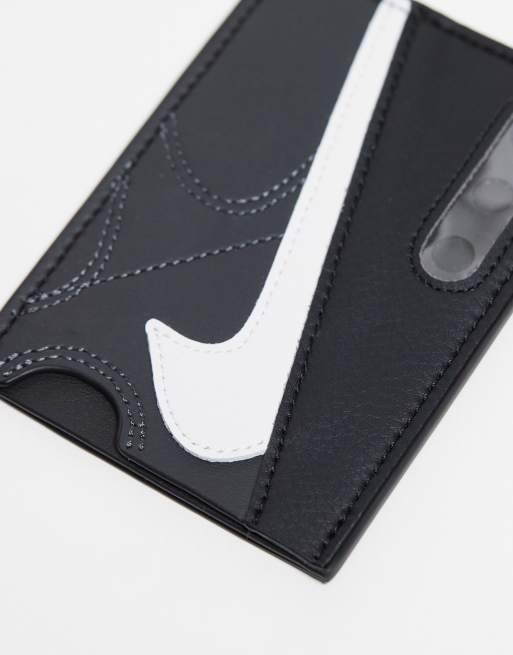 Nike icon air max 90 card wallet in dk smoke grey and black