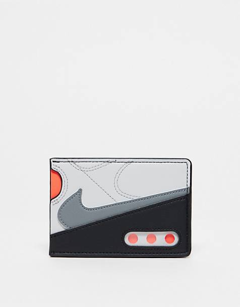 Nike Icon Air Max 90 card wallet in mixed grey and red