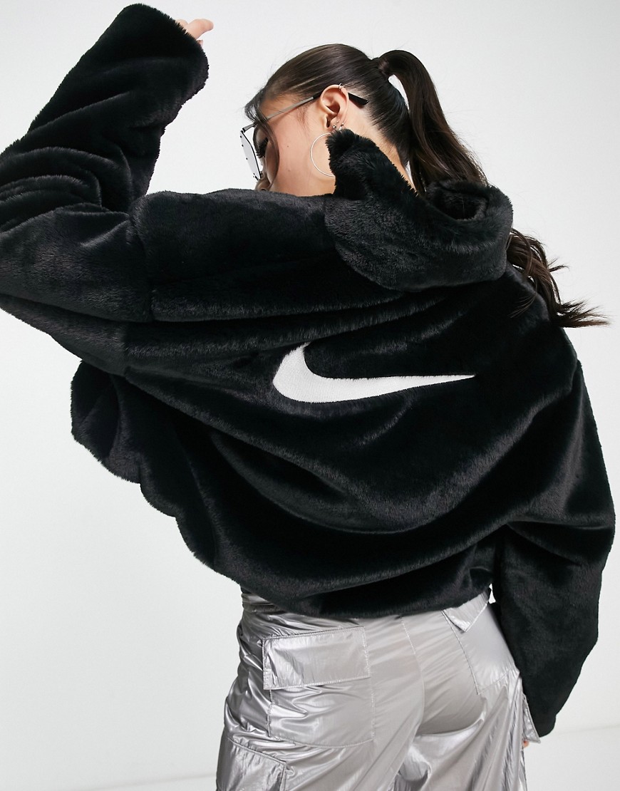 Nike Icon Clash cosy fleece jacket in black