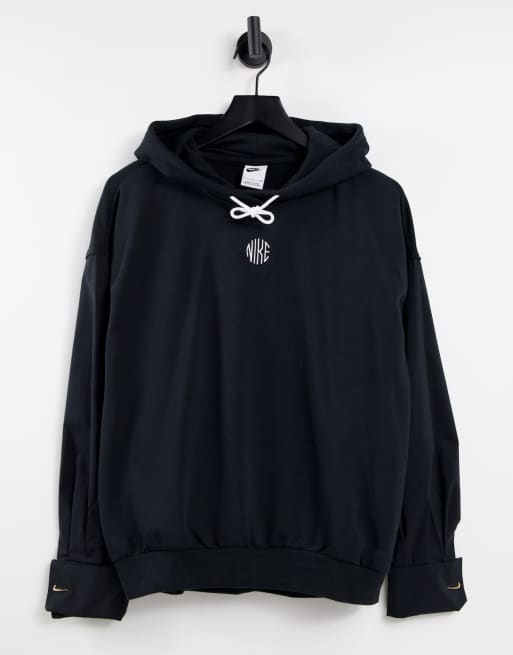 Nike Icon Clash oversized hoodie in black