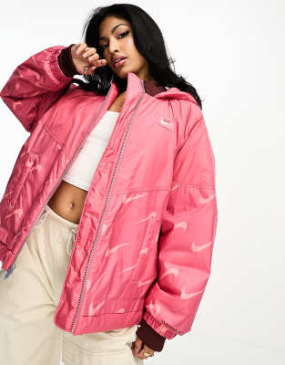 nike pink jacket women's