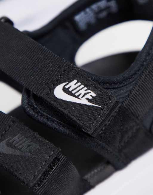 Nike Icon Classic platform sandals in black/white, 4 of 4