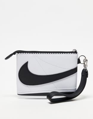 Nike Nike Icon Cortez wristlet bag in white and black