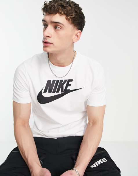 Nike - Icon Futura - Hvid T-shirt med logo - view 1