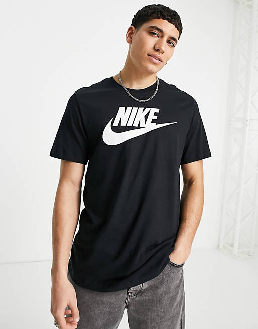 Nike Icon Futura logo t-shirt in black | ASOS