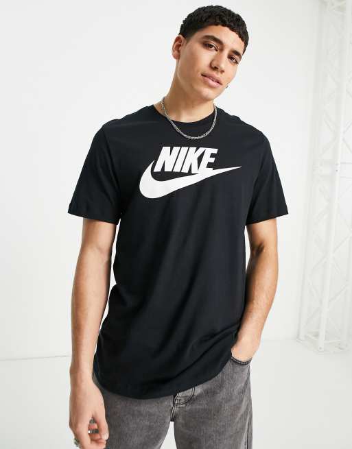  Nike Men Futura Sportswear Logo T-Shirt (Small, Black