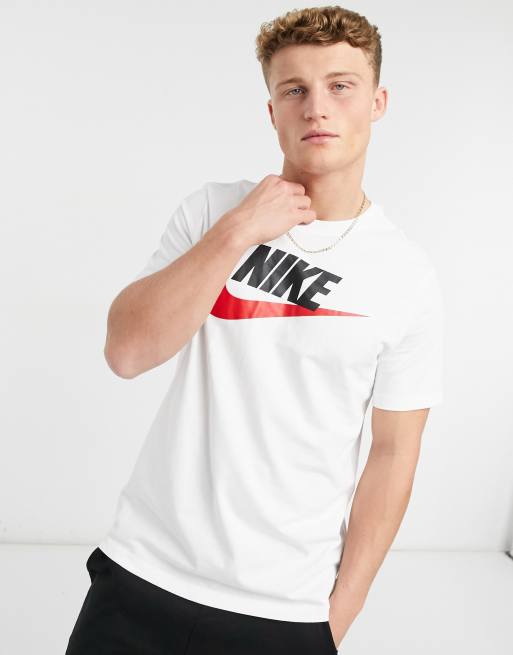 Espacio cibernético Escrutinio Tanzania Nike Icon Futura logo t-shirt in white | ASOS