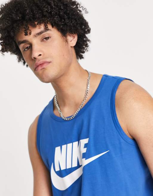 Blue nike tank on sale top