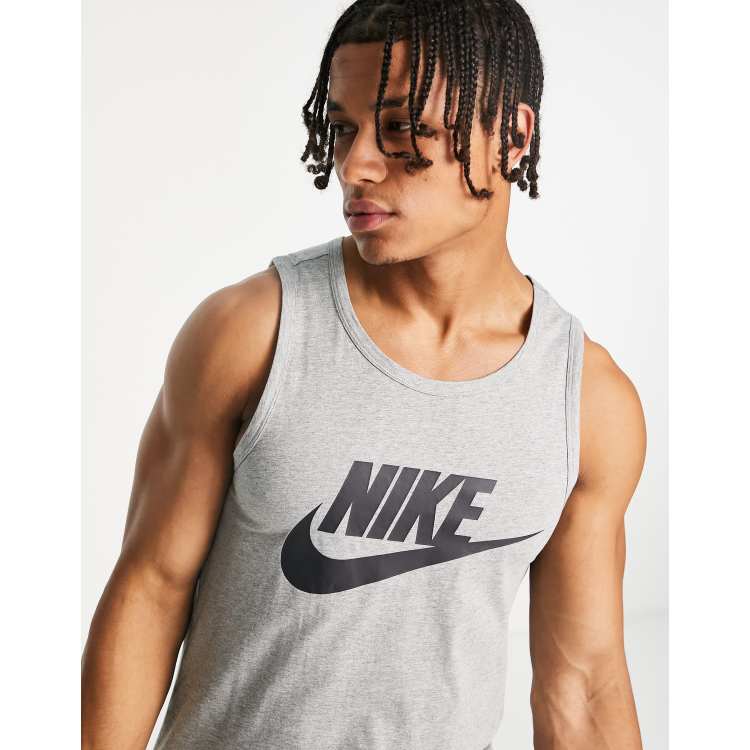 Men's Nike Heathered Gray USA Basketball Sleeveless Performance T-Shirt