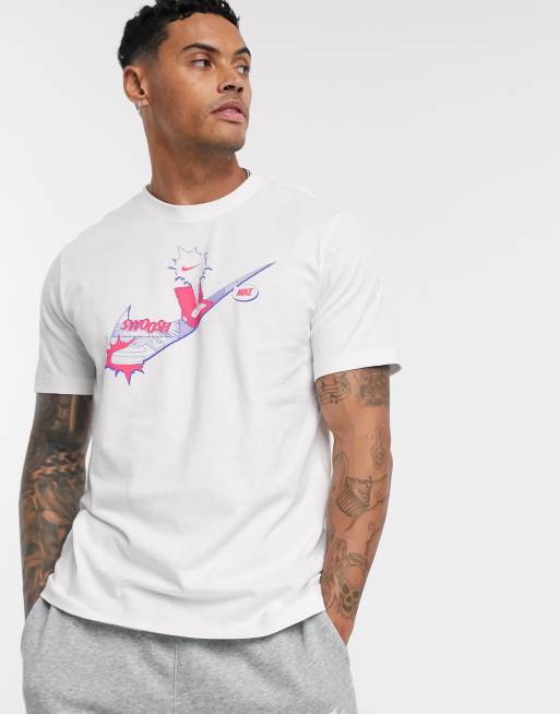 Nike – Illustration – T-Shirt in Weiß