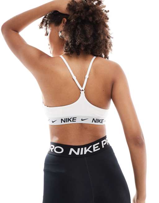 Nike – Indy Training Dri-FIT – Biały biustonosz sportowy o lekkim wsparciu, 2 z 4
