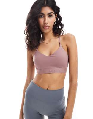 Nike Indy Training Dri-FIT light support bra in smokey mauve-Brown