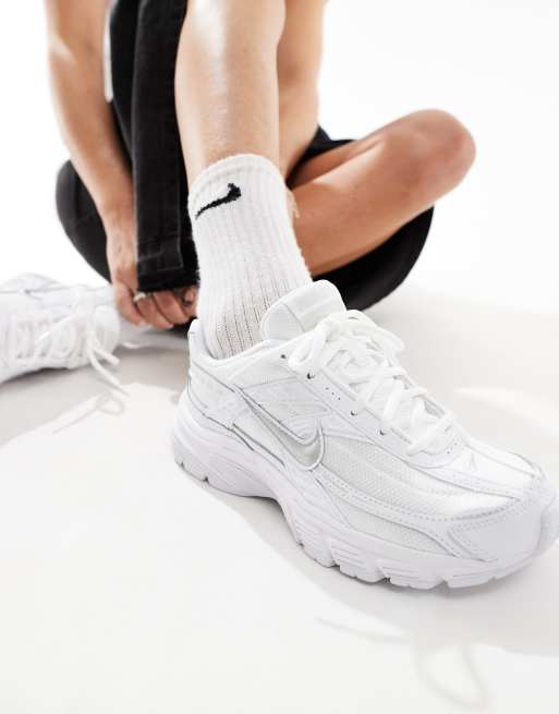 Nike Initiator sneakers in triple white | ASOS