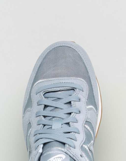 Nike Internationalist Essential Trainers In Grey Satin