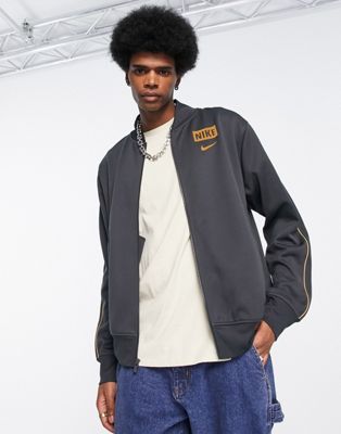 Nike full zip jacket in dark smoke grey - ASOS Price Checker