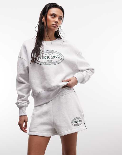 Nike – Jasnoszare tenisowe szorty z nadrukiem, 2 z 5