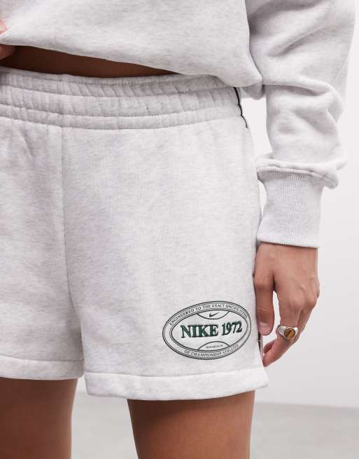 Nike – Jasnoszare tenisowe szorty z nadrukiem, 5 z 5
