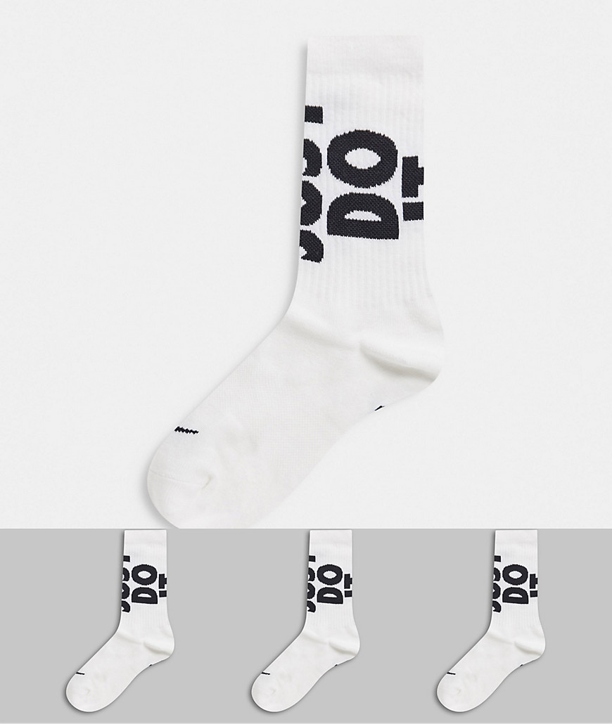 Nike JDI Everyday essential 3 pack crew socks in white