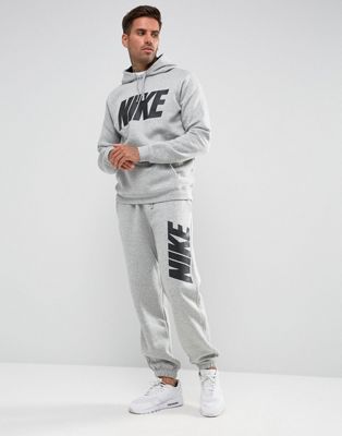 Nike JDI Fleece Tracksuit Set In Grey 