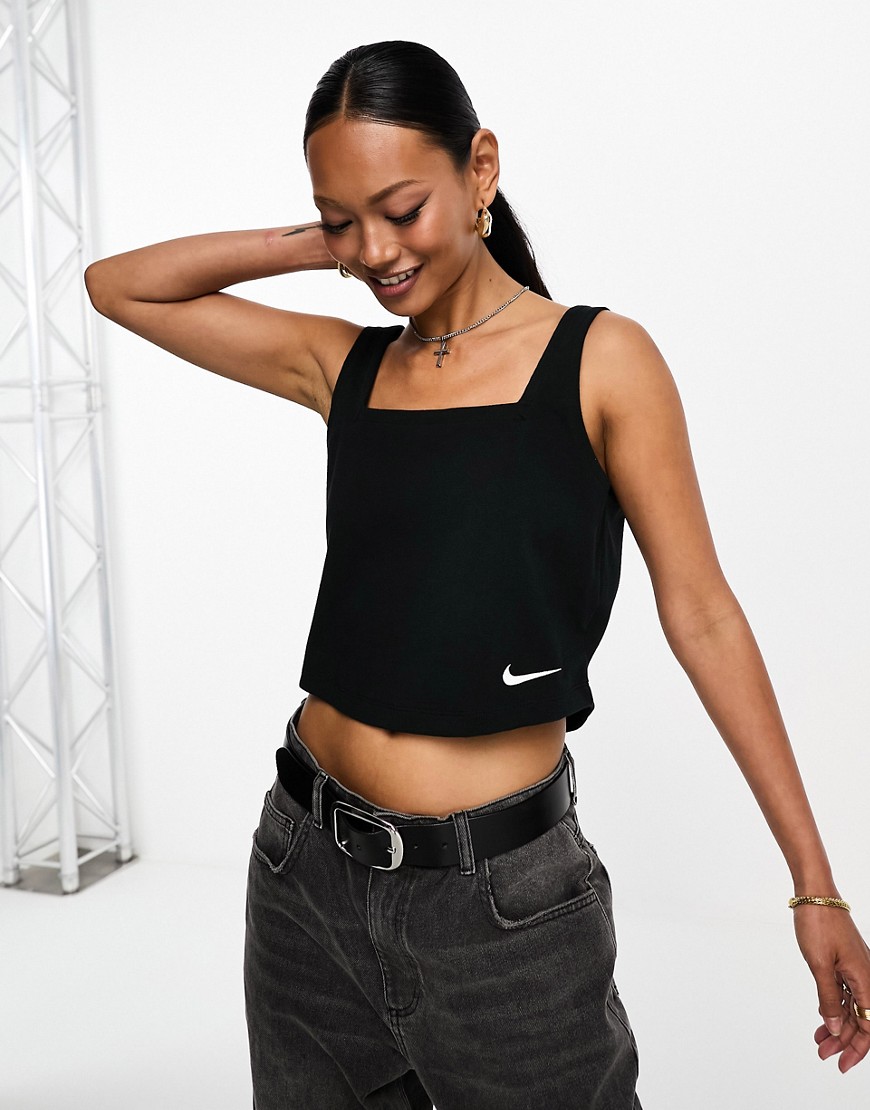 Nike jersey cami tank top in black