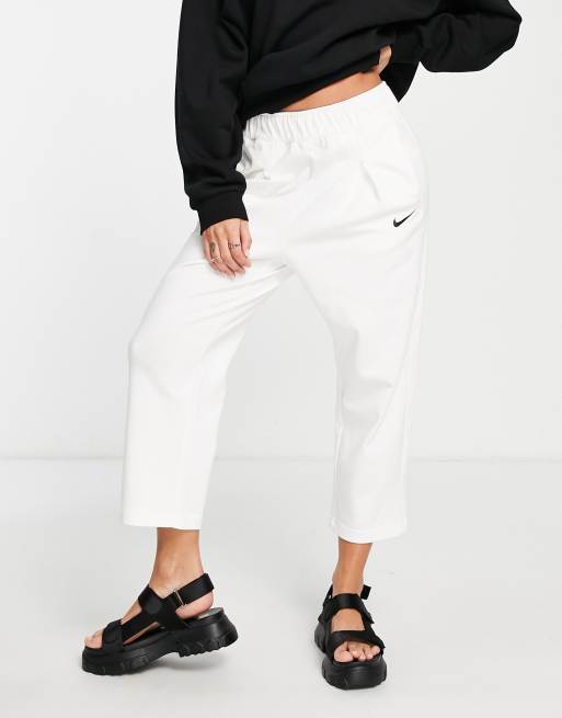 Nike jersey capri pants in white