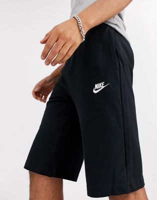 black nike club shorts