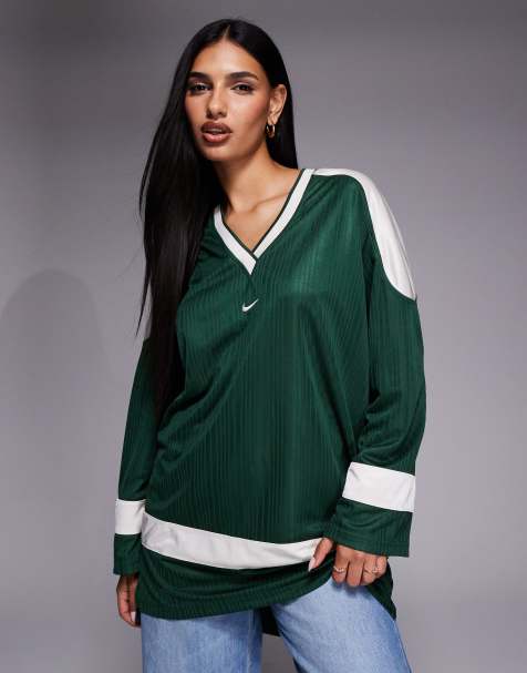 Nike jersey in green and beige - view 1