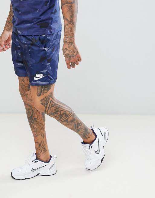 Nike camo shorts blue sale