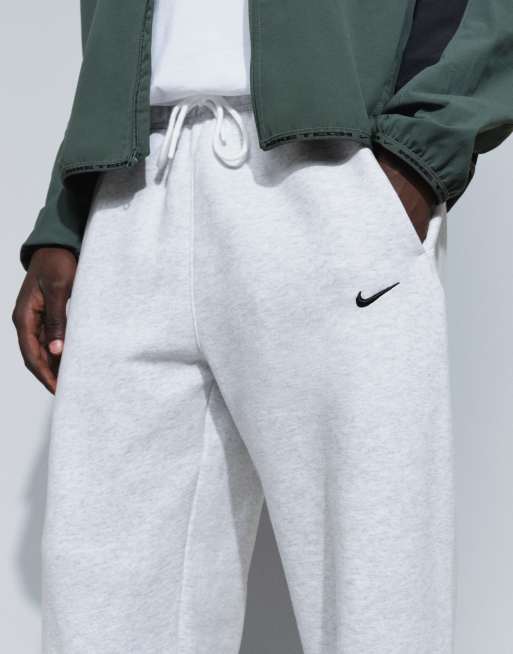 Nike jogger droit en molleton avec cordon de serrage, gris clair, 4 de 5