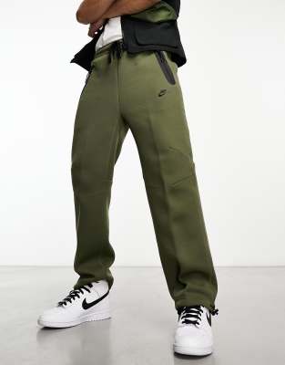 Nike Tech Fleece loose fit joggers with toggle in olive - ASOS Price Checker
