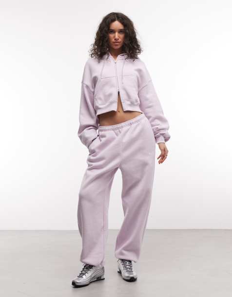 Nike - jogger oversize de peso medio Studio Fleece con puños en rosa - view 1