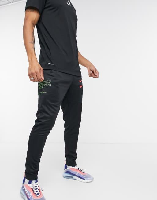 Nike - Tuta sportiva in maglia di poliestere nera con logo, 2 di 4