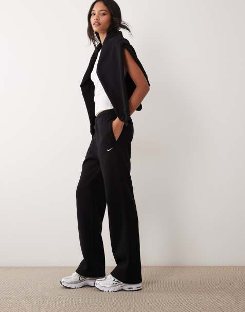 Nike - joggers oversize de felpa de grosor medio en negro - view 1