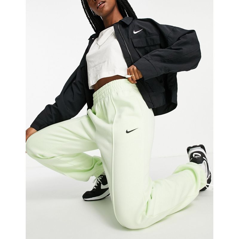 Nike - Joggers oversize in pile verde lime