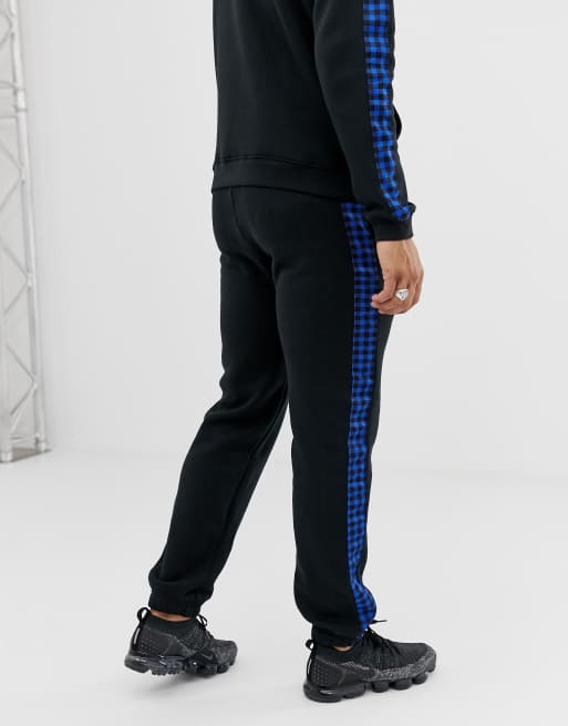 Nike gingham cheap check joggers