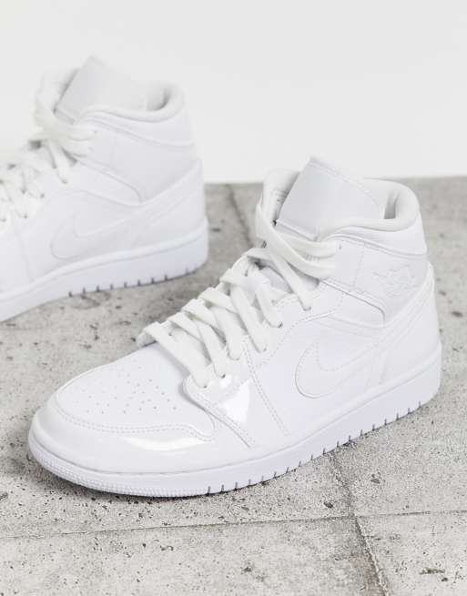 Jordan 1 mid shop white trainers womens