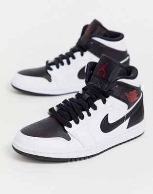 Nike Jordan - 1 - Sneakers medie bianche e nere | ASOS