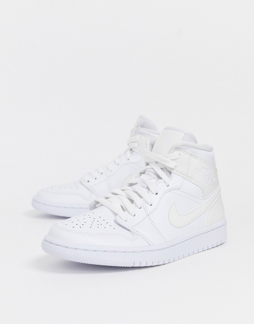 Nike Jordan - 1 - Sneakers medie bianche-Bianco