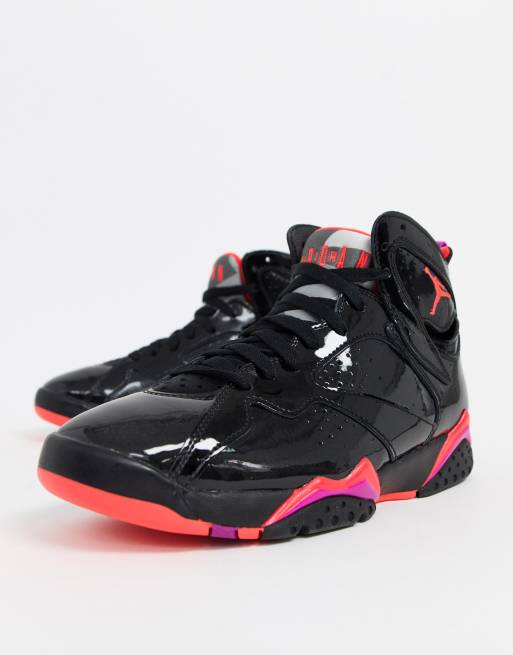 Nike Jordan 7 Baskets r tro Noir et rouge ASOS