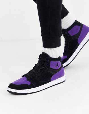 nike black and purple trainers