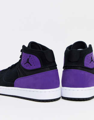 nike jordan access trainer in black and purple