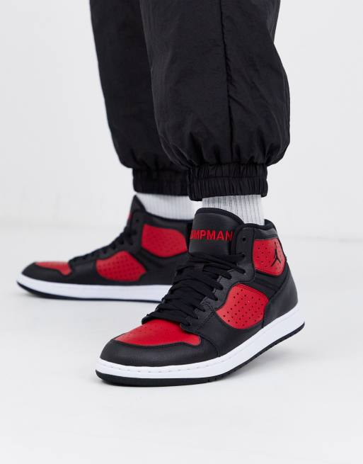 nike jordan black and red