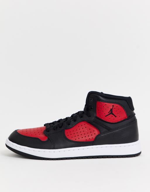 Jordan shoes deals red and black