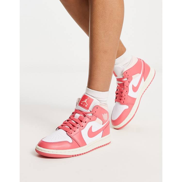 White and store pink jordan 1