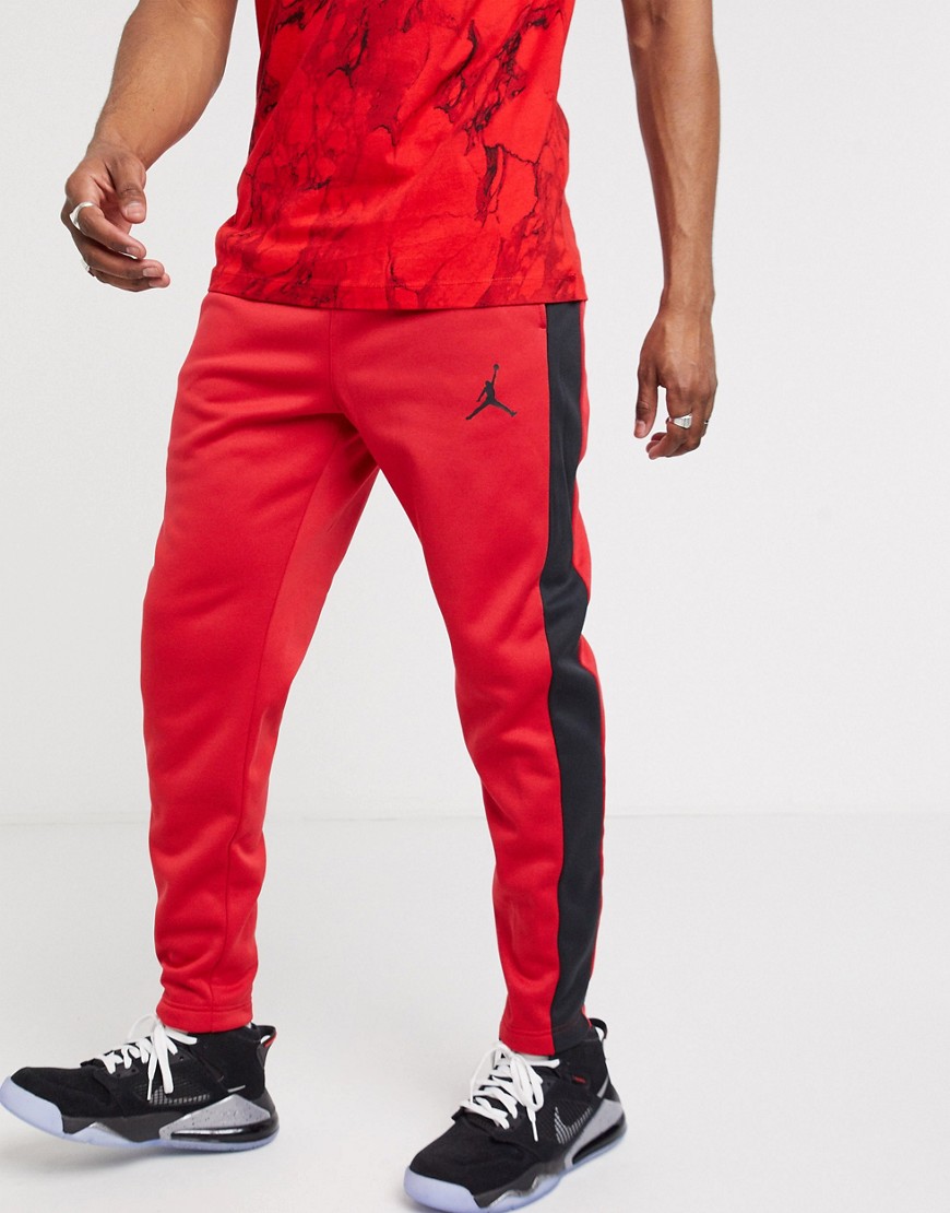Nike Jordan Air Fleece Jumpman cuffed joggers in red