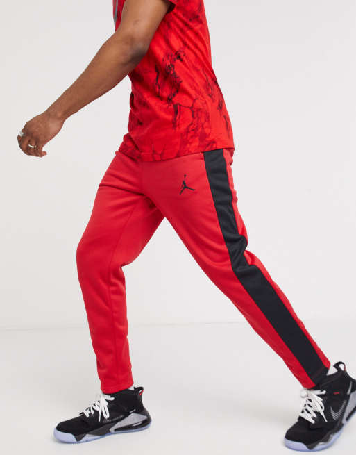 Black and red jordan joggers sale